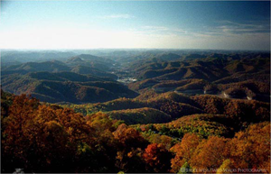 Aerial view of Whitesburg, KY